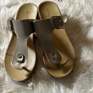 Charles Albert Metallic Thong Sandals